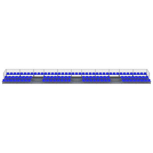 Fixed grandstand with plastic seats and podium - type TWZ