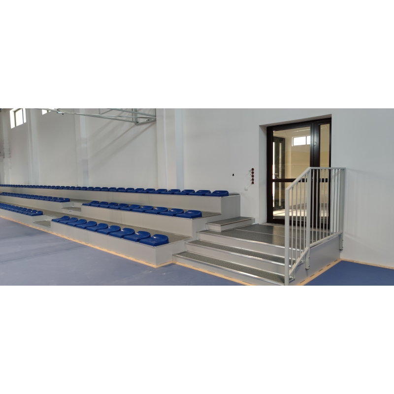 Feste Tribüne mit Kunststoffsitzen und Setzstufen - Typ TWZ