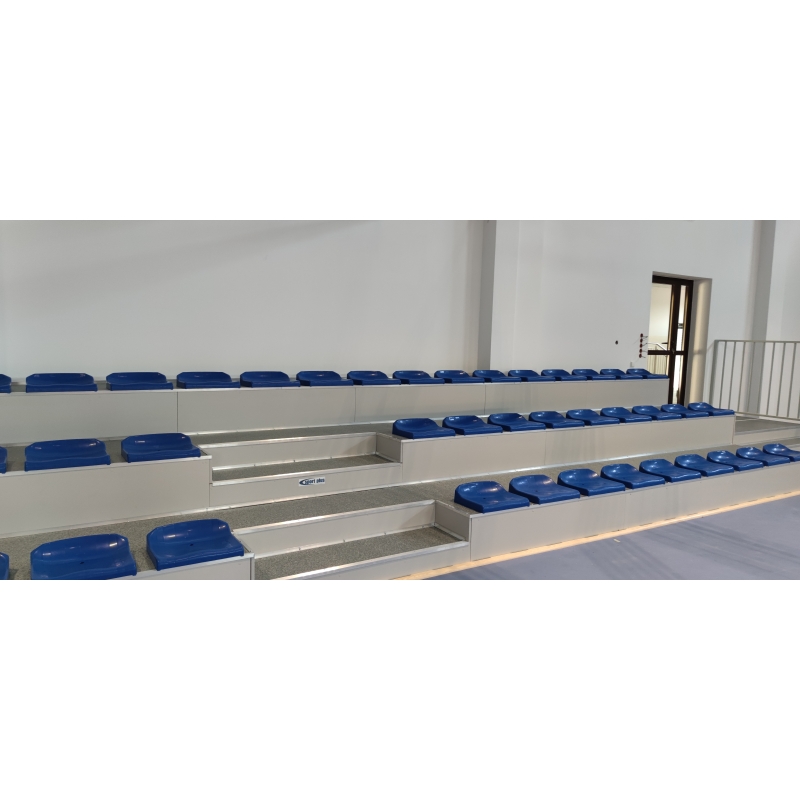 Feste Tribüne mit Kunststoffsitzen und Setzstufen - Typ TWZ