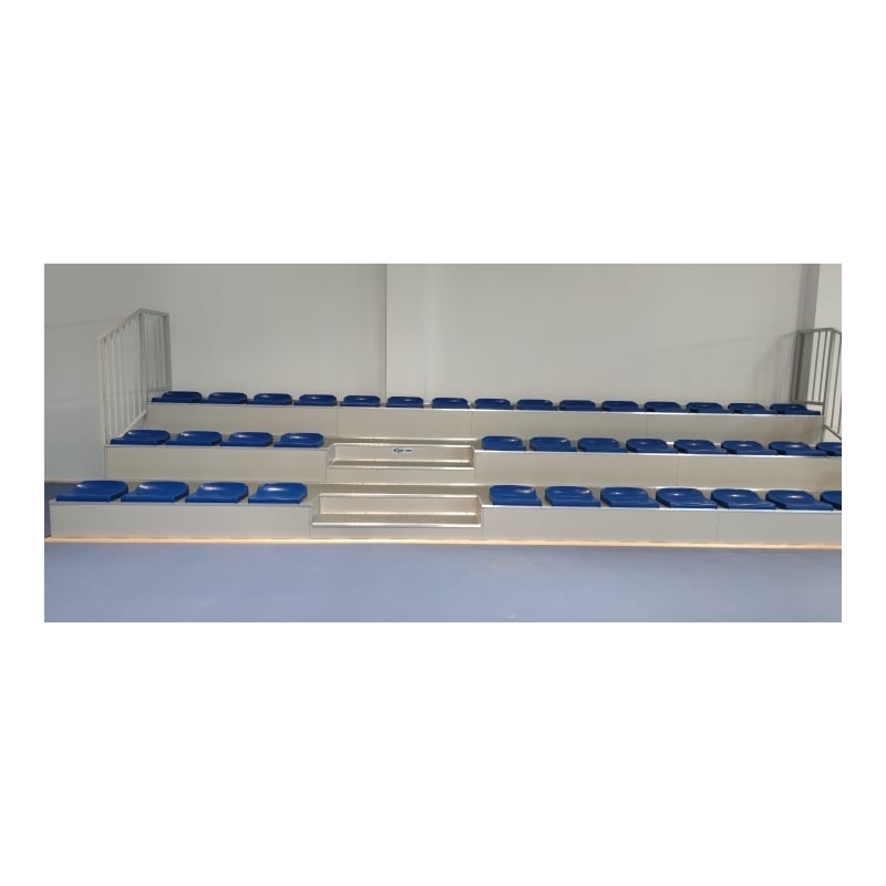 Feste Tribüne mit Kunststoffsitzen und Setzstufen - Typ TWZ