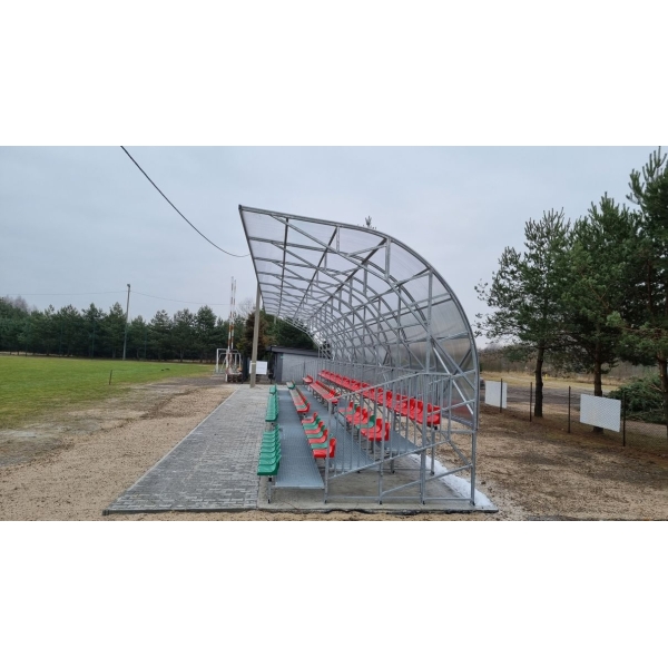 Fixed grandstand with plastic seats and podium, type TSD 200