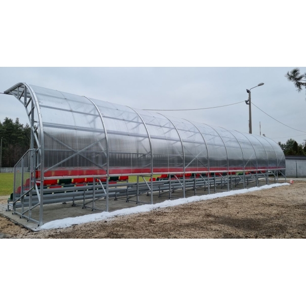 Feste Tribüne mit Kunststoffsitzen und Setzstufen, Typ TSD 200