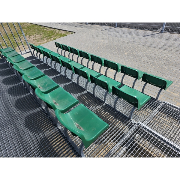 Fixed grandstand with plastic seats and podium, type TZZ