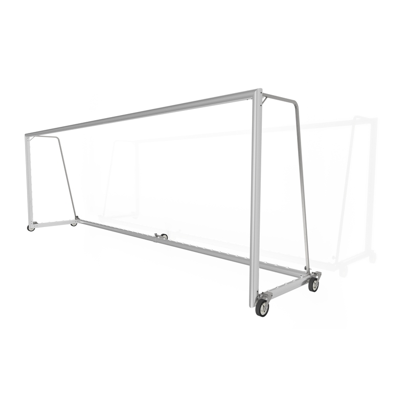 Soccer goals 7.32 x 2.44, aluminum, mobile with 5 wheels