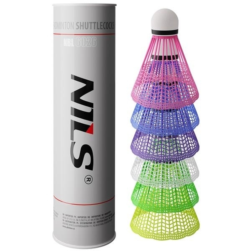 Badminton shuttlecock NILS NBL6026, nylon color mix