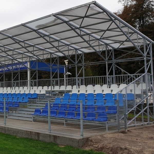 TDF fixed covered grandstand - for use on outdoor playing fields