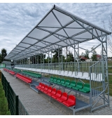 Krytá pevná tribuna TDF - pro použití na venkovních hřištích