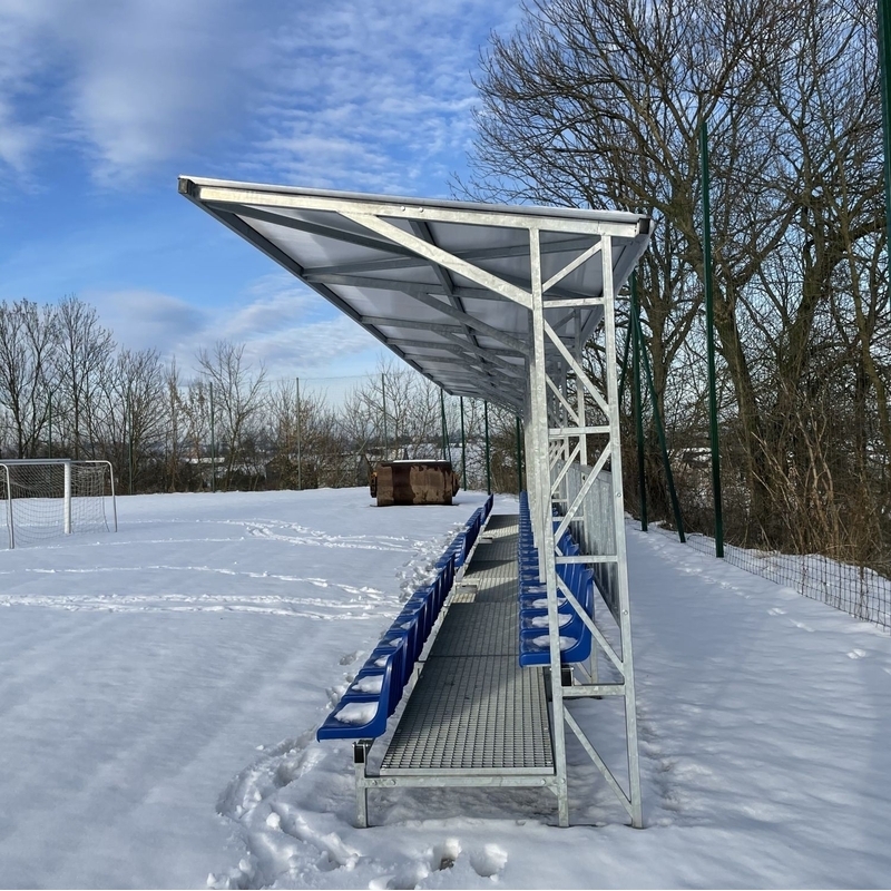 TDF fixed covered grandstand - for use on outdoor playing fields