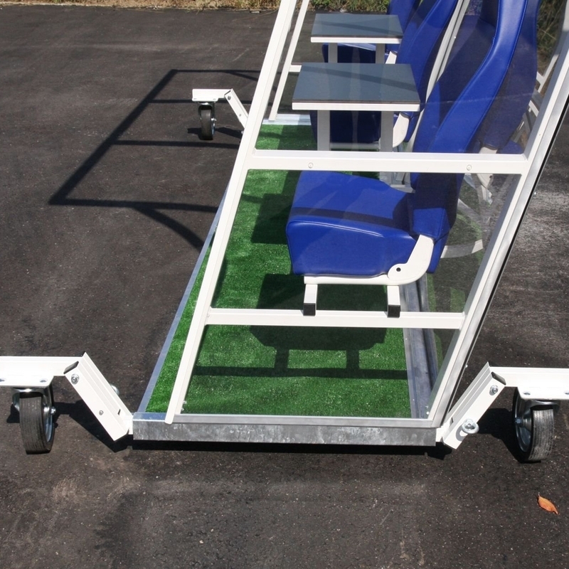 Cart for transporting booths for reserve players