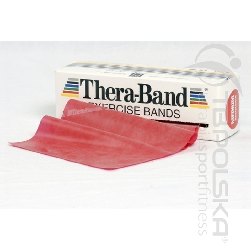 Rehabilitation tape 5.5 m red, medium resistance