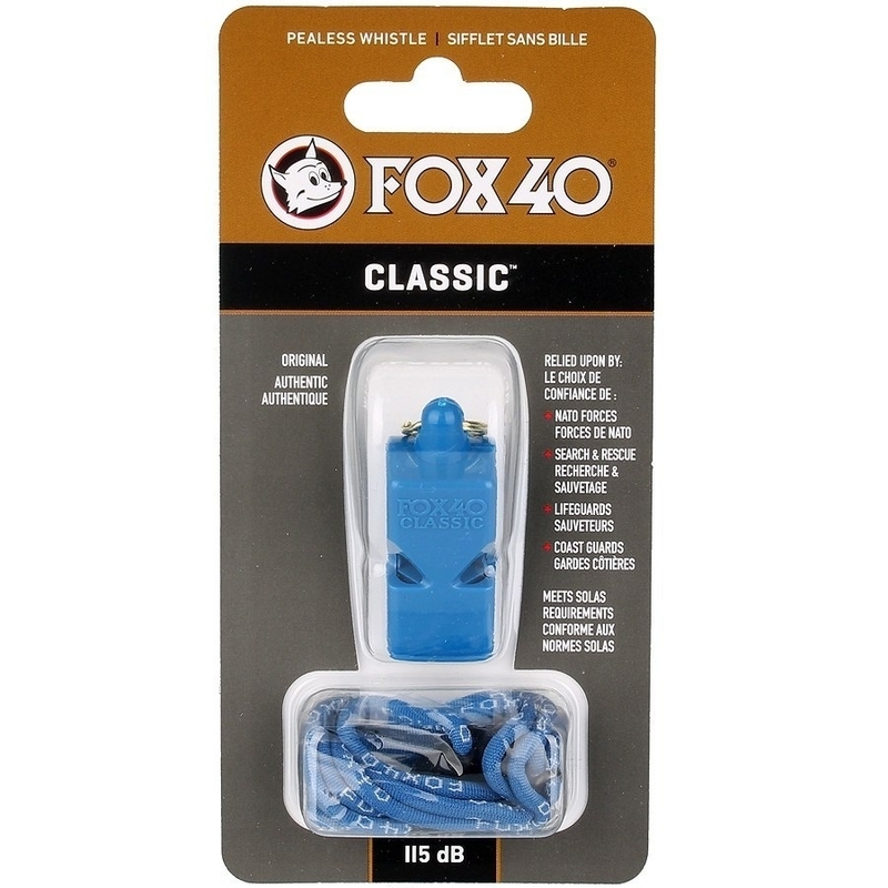 Fox 40 Classic Safety whistle with cord , blue color