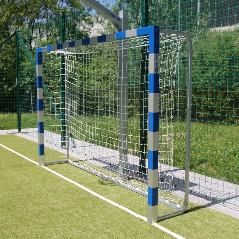 Aluminum handball goals, reinforced, 3x2 m, for mounting in sleeves