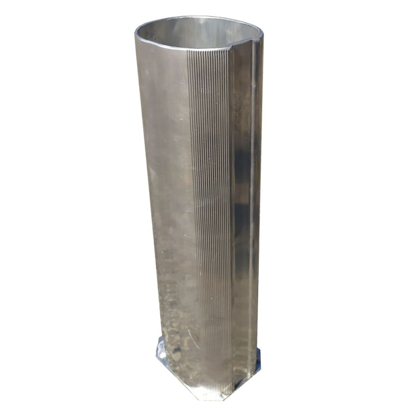 Mounting sleeve for 120x100 mm aluminum post