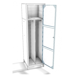 2-Kammer-Metall-Garderobe (SM-50-1)
