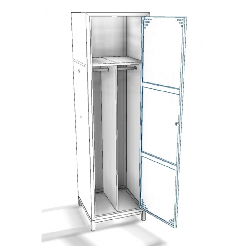 Metal 2-chamber closet cabinet (SM-50-1)