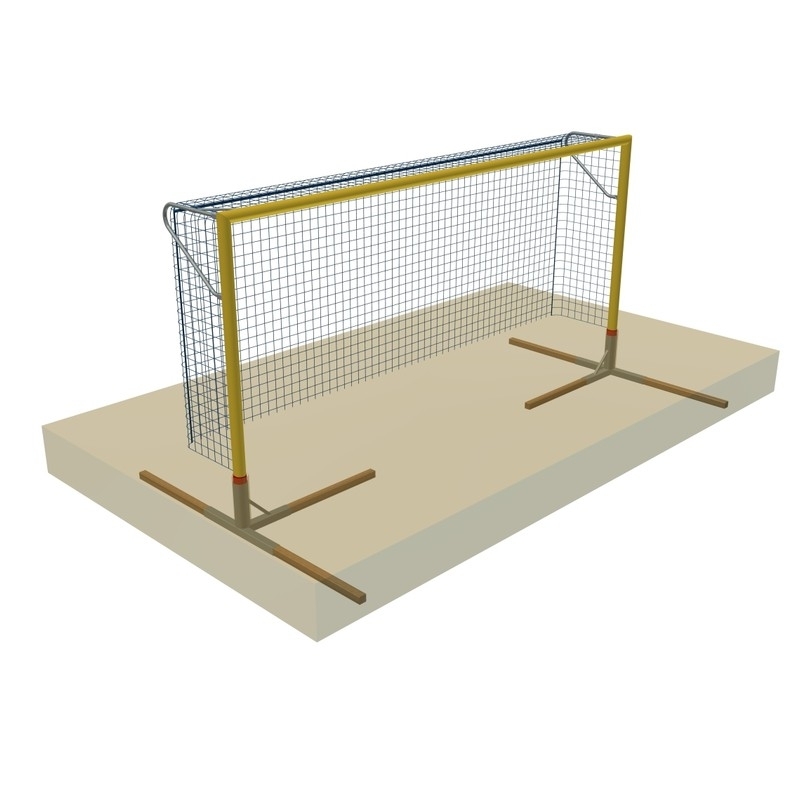 Paplūdimio futbolo vartai 5,5 x 2,2 m, aliuminis, ovalus