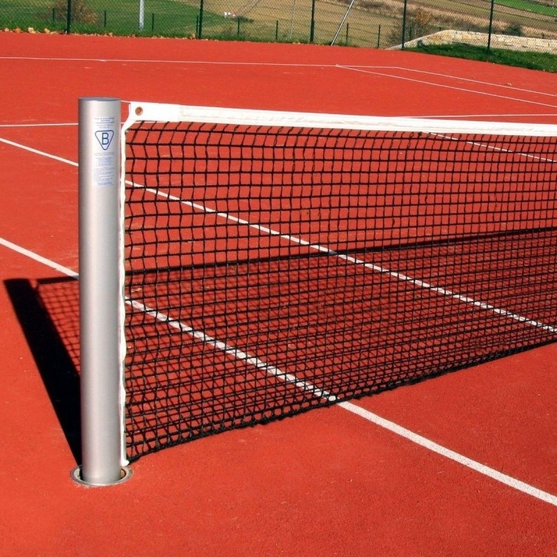 Tennis net, PE, double rows, hand woven, 3 mm thick