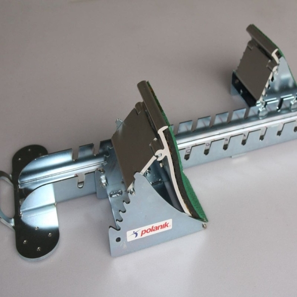 Steel-aluminum starting block, stunt block