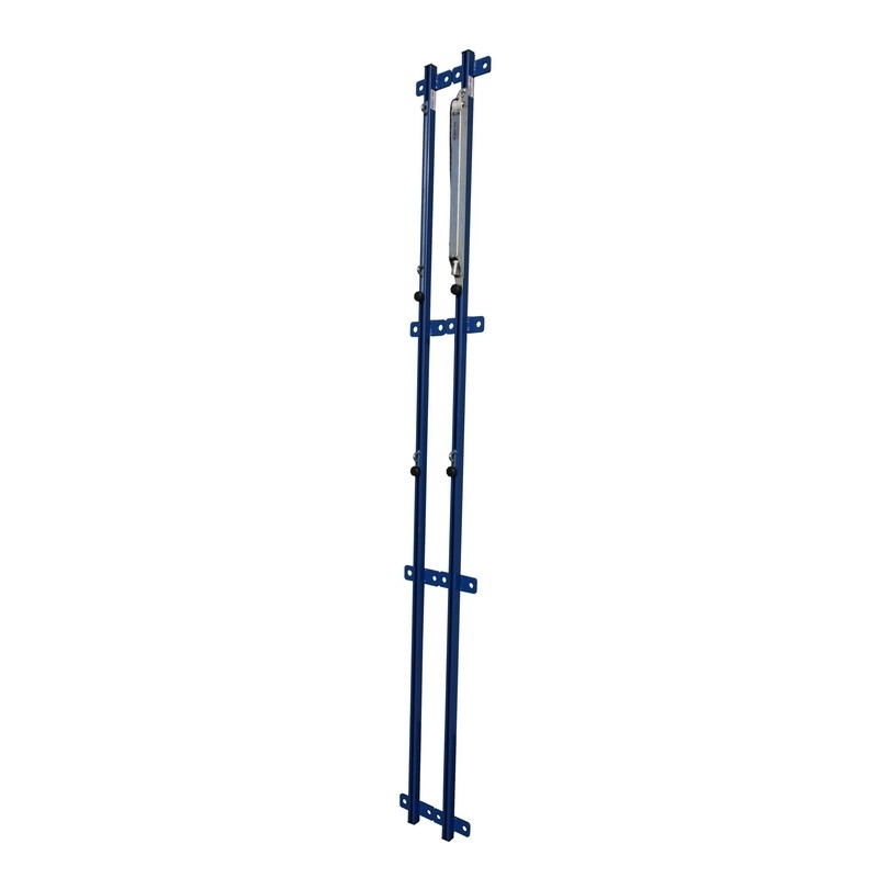 Volleyball wall rail set with tension mechanism