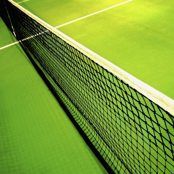 Tennis net black, PP, string thickness 3 mm