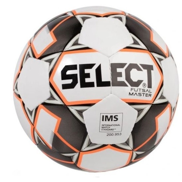 Select Futsal Master indoor ball, size 4, white-orange-black color