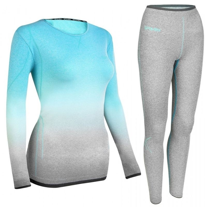 Damen Thermounterwäsche Spokey, 928776, Größe L/XL, Farbe grau-blau