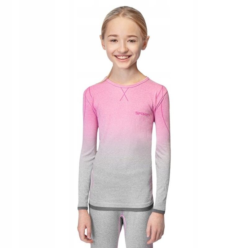 Spokey children's thermal underwear, 928786, size 122/128, grey/rose color