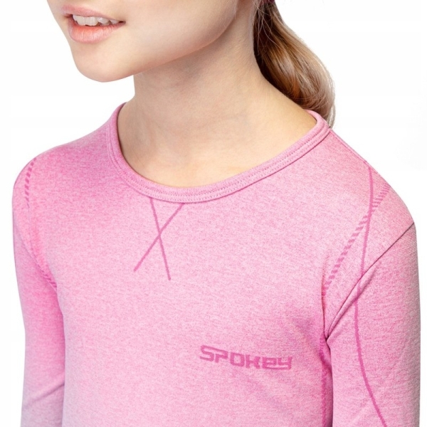 Spokey Kinder-Thermowäsche, 928786, Größe 122/128, Farbe grau-rosa
