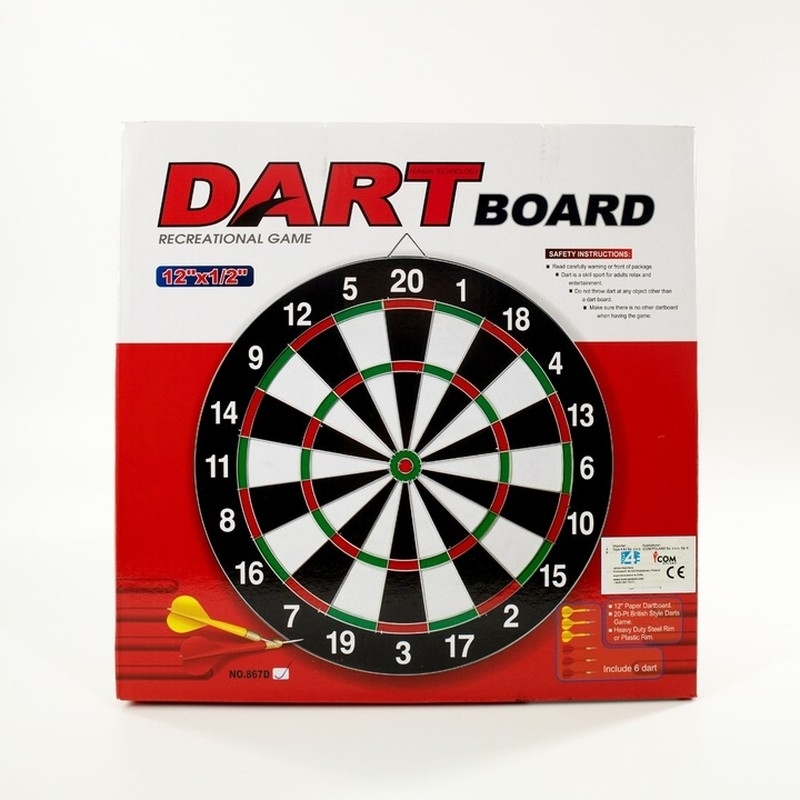 Sisal-Dartscheibe 30 cm + 6 Darts