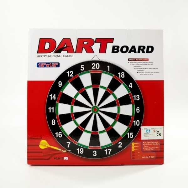 Dart sisal disc 30 cm + 6 darts