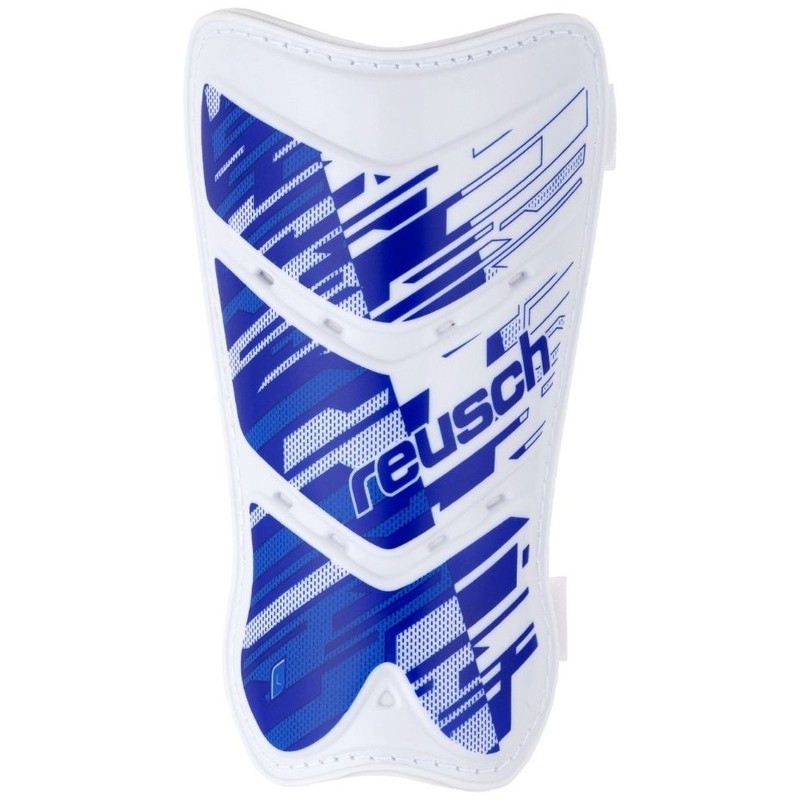 Reusch Shinguard Attakt Lite football protector, size L, color white and blue