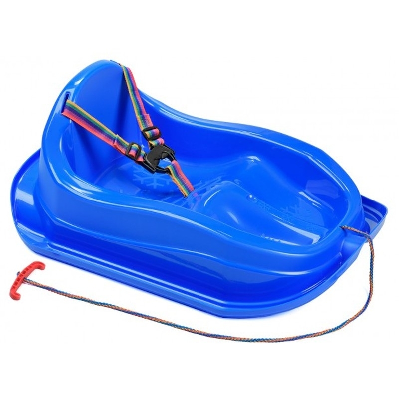 Mini plastic sled, blue color