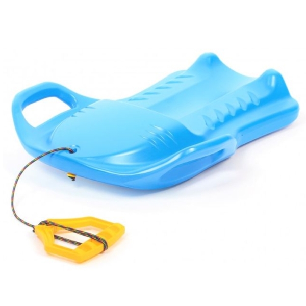 Sporty plastic sled, blue color