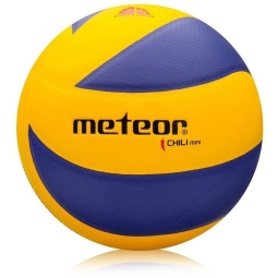 Volejbalový míč Meteor Chili PU, velikost 4, žlutomodrá barva