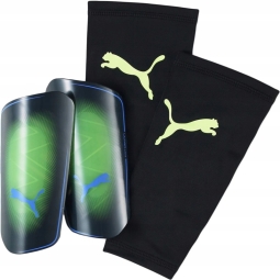 Fotbalové chrániče Puma Shinguards ULTRA Light Sleeve, barva zelená a černá