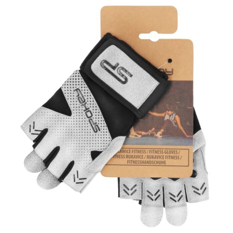 Spokey Fitness-Handschuhe, Lady Fit, 928972, Größe L, Farbe lila-grau
