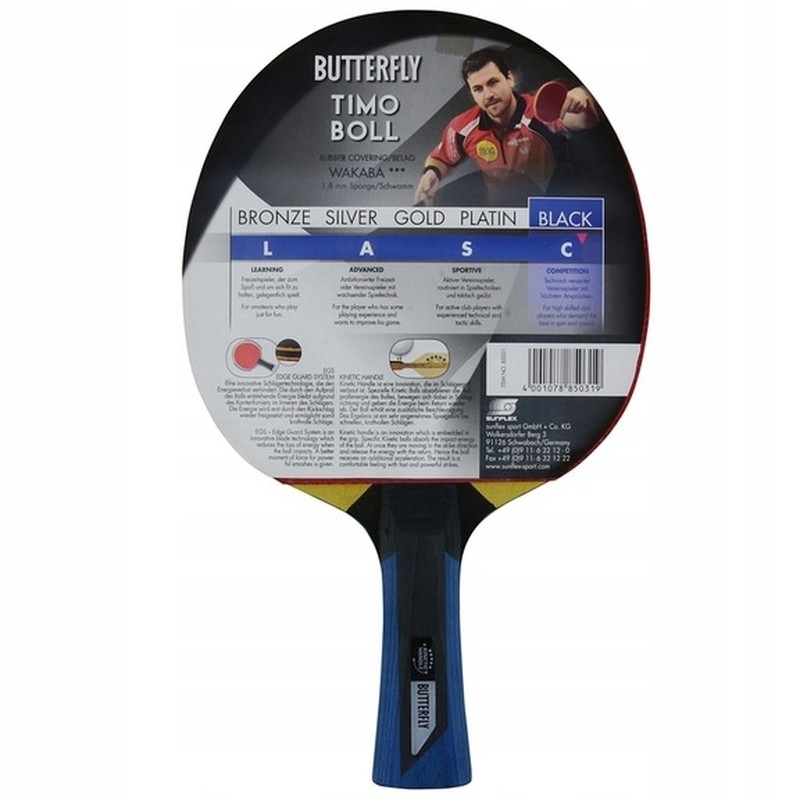 Rakietka do tenisa stołowego Butterfly Timo Boll Black