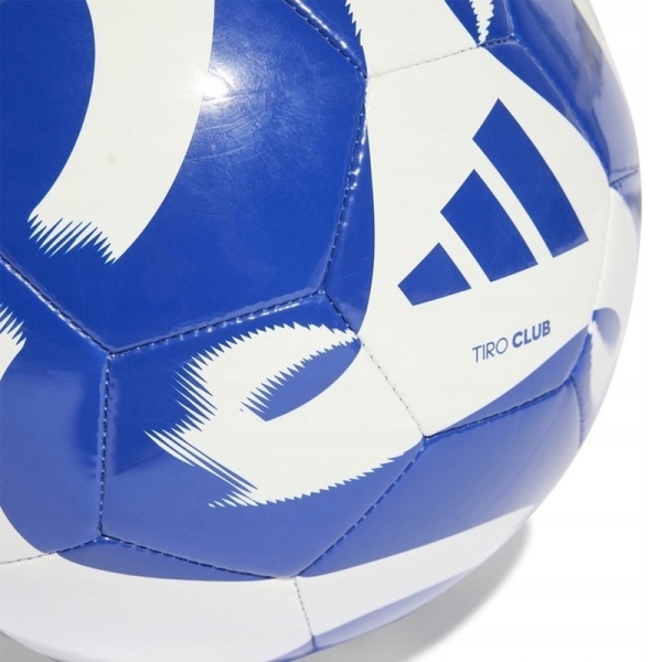 Adidas Tiro Club soccer ball, size 5, white and blue color