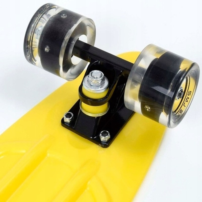 SMJ Fiszka Skateboard, Yellow sport BS-2206PL LED.