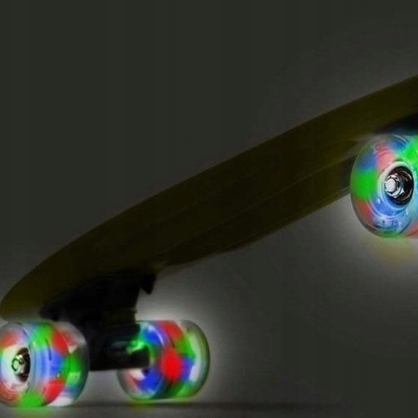 SMJ Fiszka Skateboard, Yellow sport BS-2206PL LED.