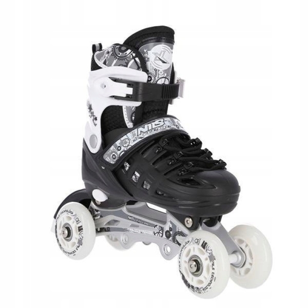 A-l skates, Nils Extreme 4-in-1, NH10905, size (M) 35-38, black and white color