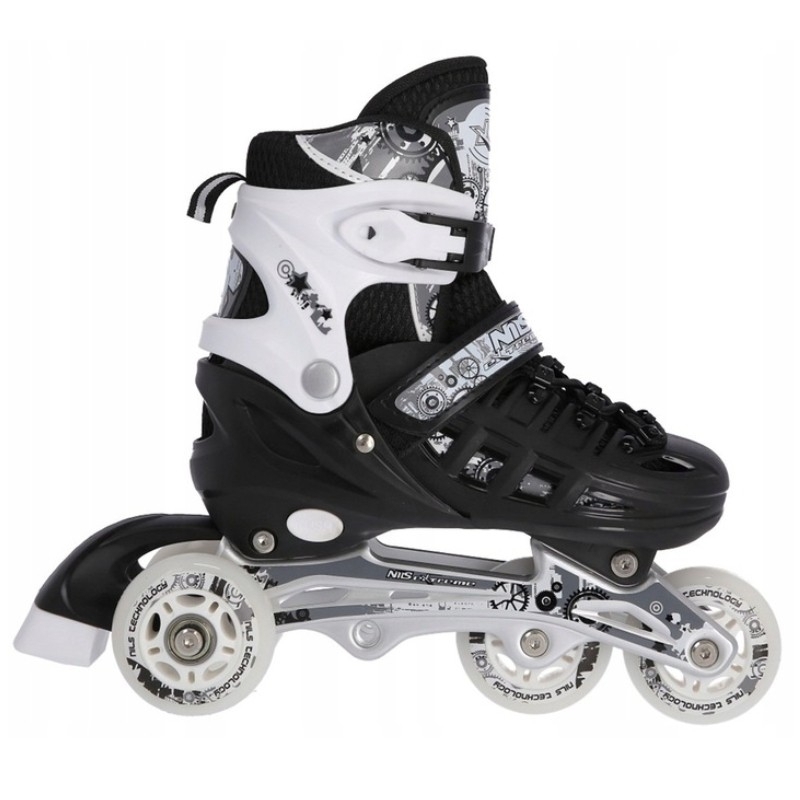 A-l skates, Nils Extreme 4-in-1, NH10905, size (S) 31-34, black and white color