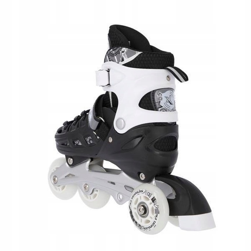 A-l Inline-Skates, Nils Extreme 4-in-1, NH10905, Größe (S) 31-34, Farbe schwarz-weiß