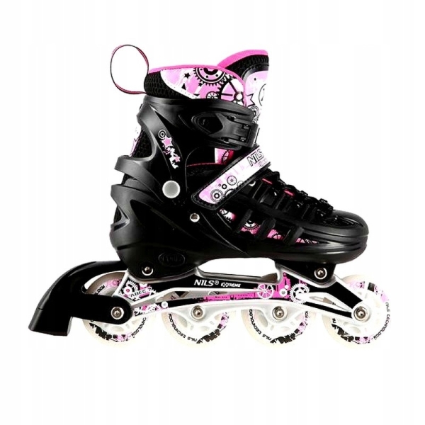 A-l Inline-Skates, Nils Extreme 4-in-1 LED, NH10905, Größe (L) 39-42, Farbe schwarz/rosa