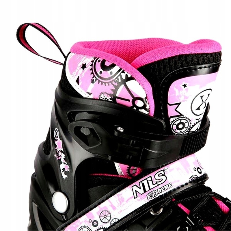 A-l Inline-Skates, Nils Extreme 4-in-1 LED, NH10905, Größe (L) 39-42, Farbe schwarz/rosa