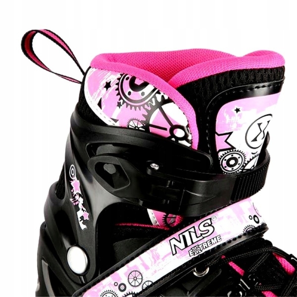 A-l Inline-Skates, Nils Extreme 4-in-1 LED, NH10905, Größe (L) 39-42, Farbe schwarz/rosa
