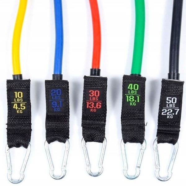 Satz Widerstandsbänder mit Griffen 5 Stück, SMJ EX005