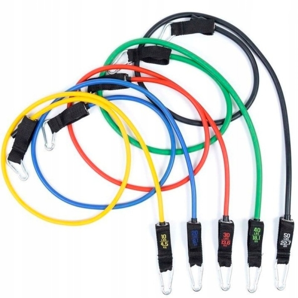 Satz Widerstandsbänder mit Griffen 5 Stück, SMJ EX005