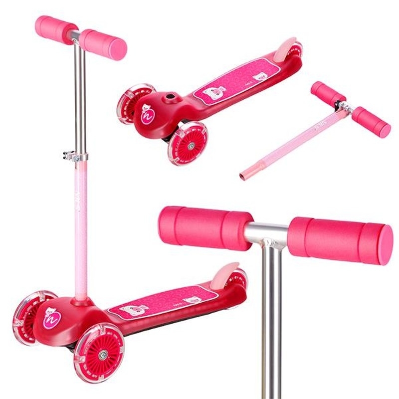 Three-wheeled scooter A-l, HLB001 NILS FUN, pink color