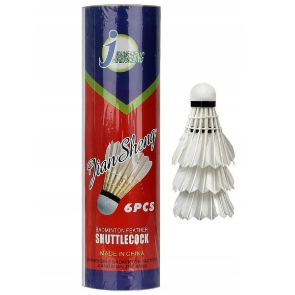 Techman Badminton-Federball, EB003, federleicht weiß